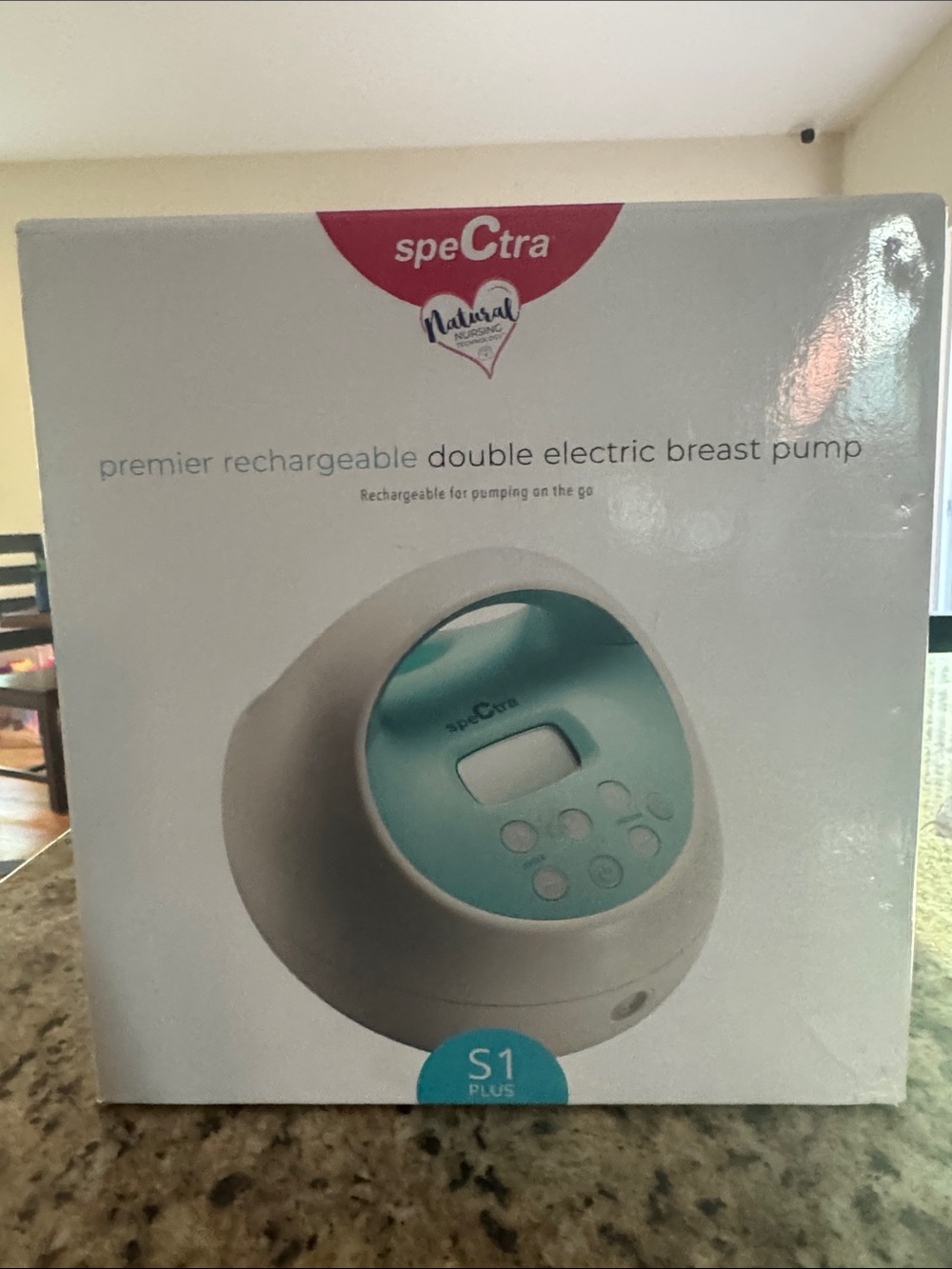 Spectra S1 Plus Rechargeable Double Electric Breast Pump - Teal/White